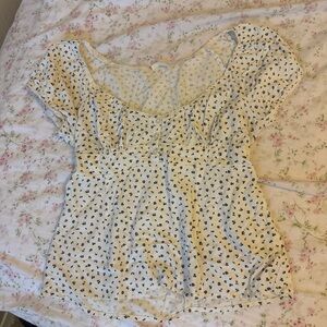 Brandy Melville Blair top w/ floral details